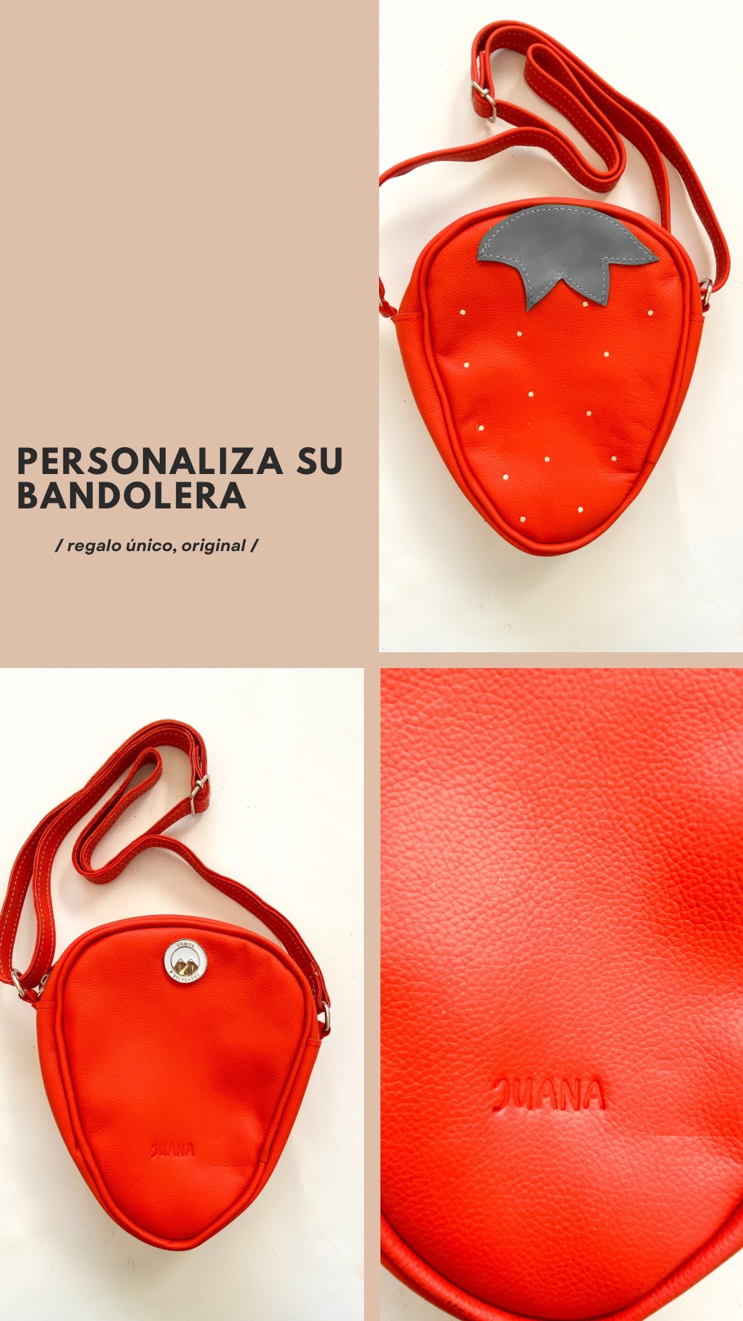 Bandolera Frutilla Personalizada